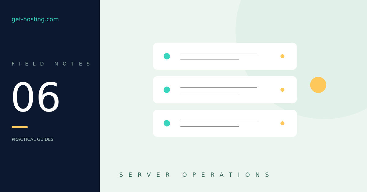 Je eerste VPS: een beheerchecklist vóór de lancering
